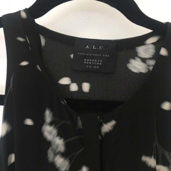 A.L.C. silk black digital floral jumpsuit - Picture 5 of 7